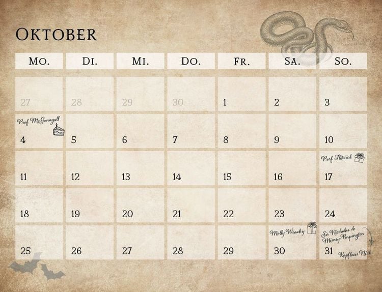 Produktbild: Der inoffizielle K&uuml;chenkalender f&uuml;r Harry Potter Fans 2027