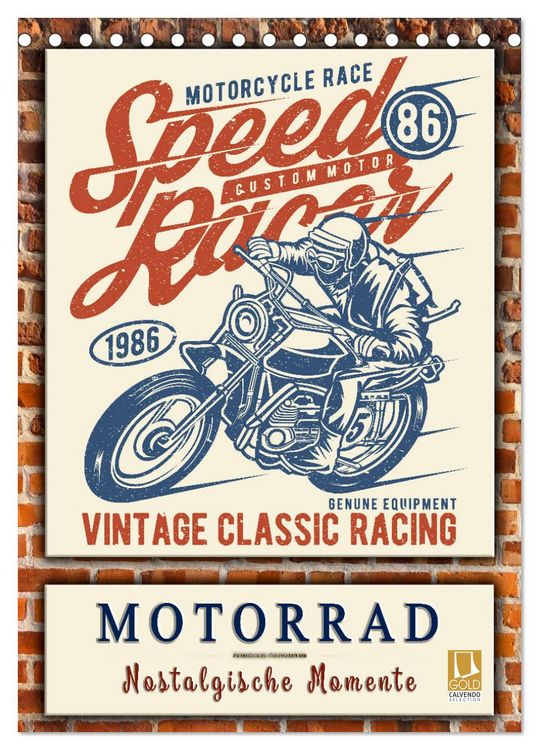 Produktbild: Motorrad - nostalgische Momente (Tischkalender 2026 DIN A5 hoch), CALVENDO Monatskalender