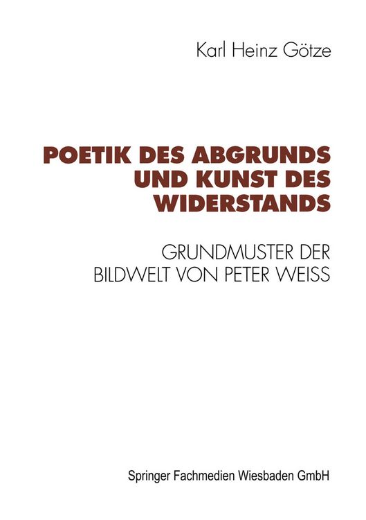 Produktbild: Poetik des Abgrunds und Kunst des Widerstands