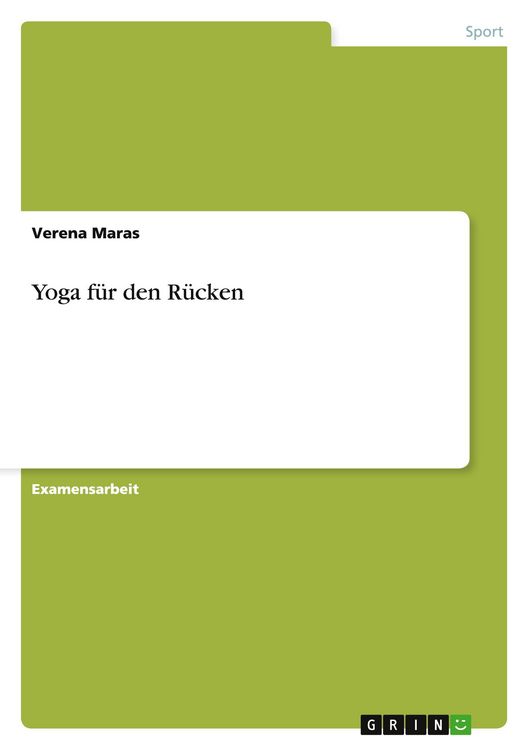 Produktbild: Yoga f&uuml;r den R&uuml;cken