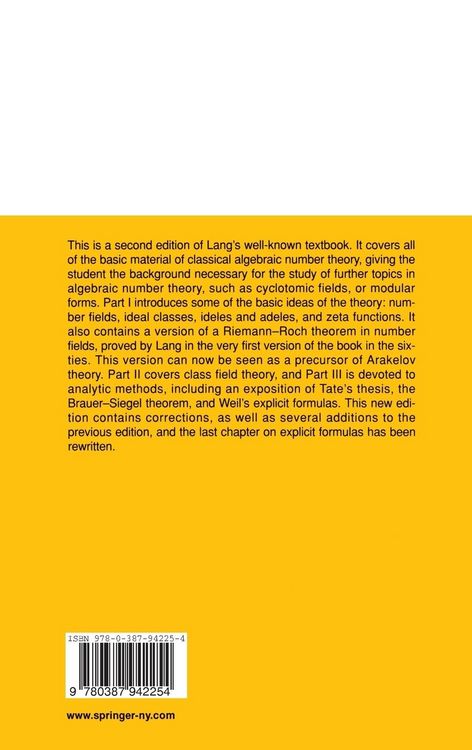 Produktbild: Algebraic Number Theory