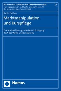Produktbild: Marktmanipulation und Kurspflege