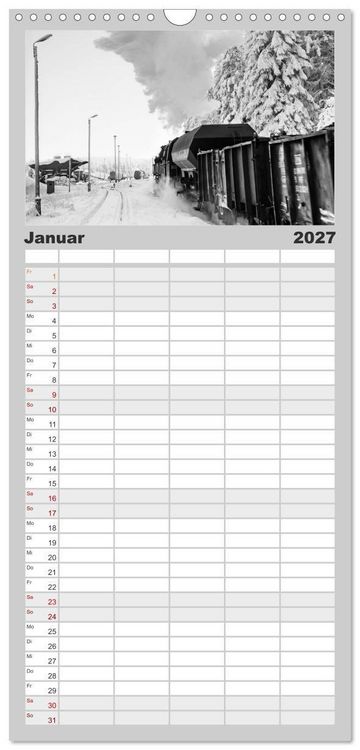 Produktbild: Familienplaner 2027 - Dampfloks in der DDR mit 5 Spalten (Wandkalender, 21 x 45 cm) CALVENDO
