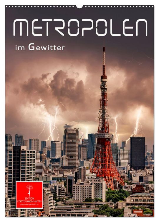 Produktbild: Metropolen im Gewitter (Wandkalender 2026 DIN A2 hoch), CALVENDO Monatskalender
