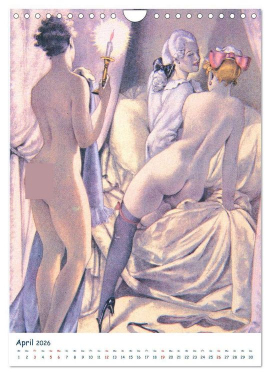 Produktbild: Frivole Malerei 2026. Nackte Tatsachen von Umberto Brunelleschi (Wandkalender 2026 DIN A4 hoch), CALVENDO Monatskalender