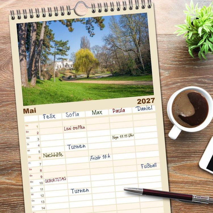 Produktbild: Familienplaner 2027 - Magdeburg an der Elbe - Der Planer mit 5 Spalten (Wandkalender, 21 x 45 cm) CALVENDO