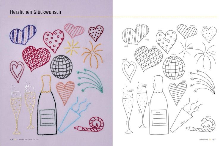 Produktbild: Ich kann 500 Dinge sticken. Witzige, s&uuml;&szlig;e, coole und freche Motive. Ganz einfach Schritt f&uuml;r Schritt nachzusticken. Blumen, Bl&uuml;ten, Bl&auml;tter, Tiere, Logos, Schriften, Schmuckelemente u.v.m. Ideal f&uuml;r Kinder und Anf&auml;nger