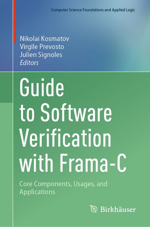 Produktbild: Guide to Software Verification with Frama-C