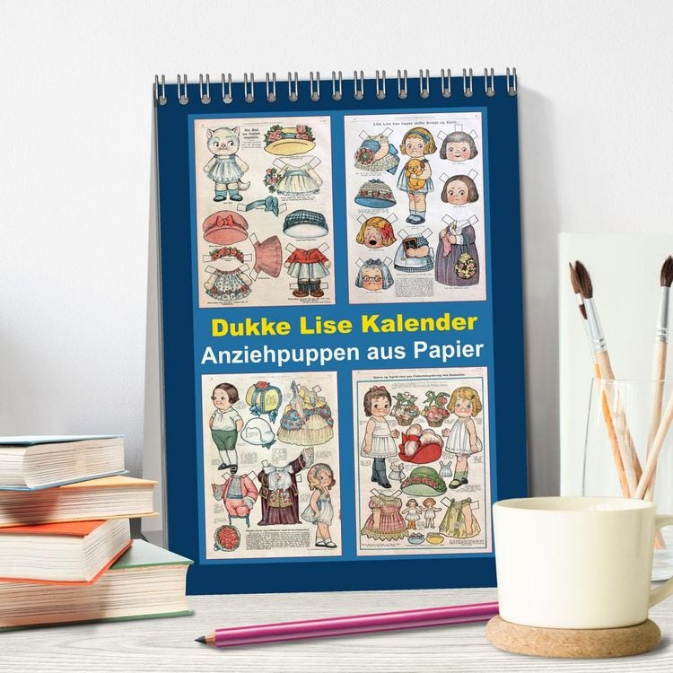 Produktbild: Dukke Lise Kalender - Anziehpuppen aus Papier (Tischkalender 2026 DIN A5 hoch), CALVENDO Monatskalender
