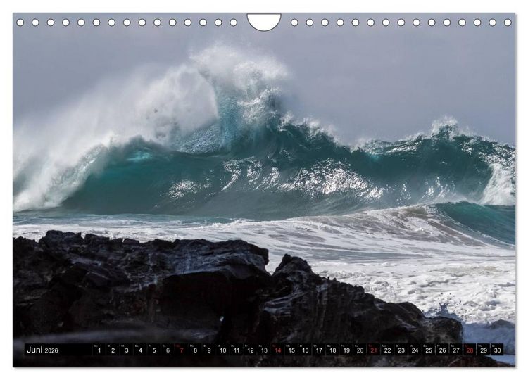 Produktbild: Hawai'i Wellen (Wandkalender 2026 DIN A4 quer), CALVENDO Monatskalender