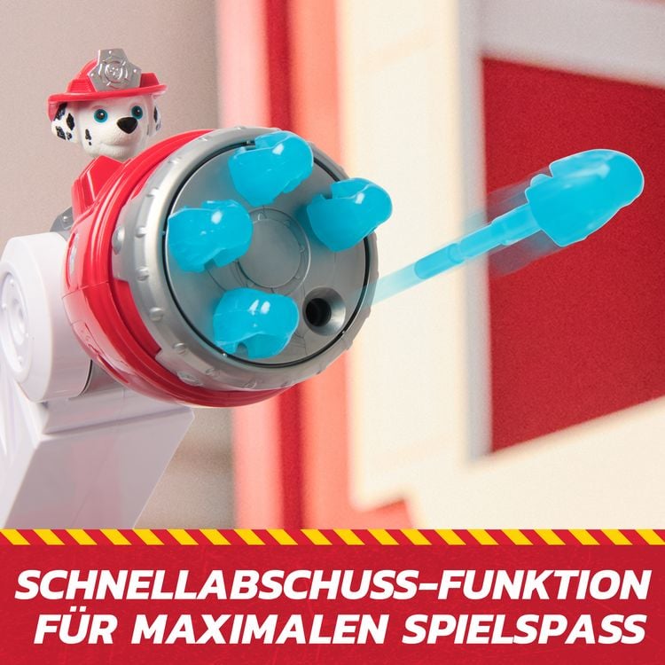 Produktbild: PAW Patrol Fire Rescue - Marshalls Deluxe Feuerwehr-Truck, 50 cm lang, mit Marshall Hundefigur