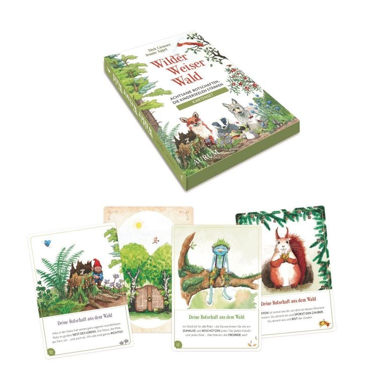 Produktbild: Wilder Weiser Wald. Achtsame Botschaften, die Kinderseelen st&auml;rken. Kartenset