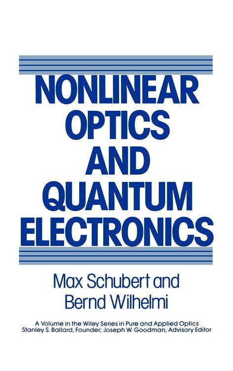 Produktbild: Nonlinear Optics and Quantum Electronics