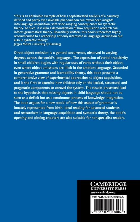 Produktbild: Direct Objects and Language Acquisition