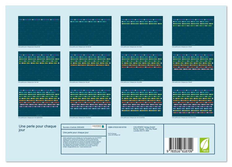Produktbild: Une perle pour chaque jour (Calendrier mural 2026 DIN A4 vertical), CALVENDO calendrier mensuel