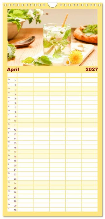 Produktbild: Familienplaner 2027 - K&ouml;stliche Brennnessel mit 5 Spalten (Wandkalender, 21 x 45 cm) CALVENDO
