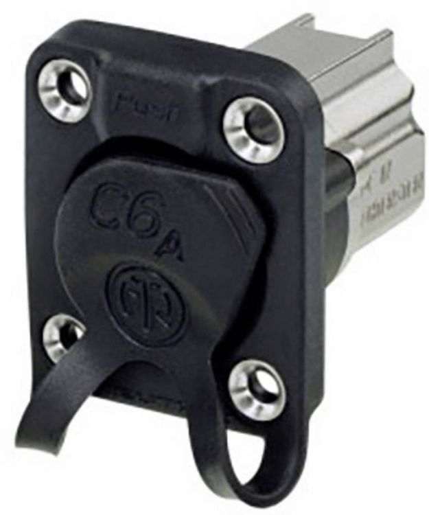 Produktbild: Neutrik Durchgangs-Einbaubuchse NE8FDX-Y6-W Buchse, Einbau Polzahl Sensoren 8P8C Schwarz 1 St.