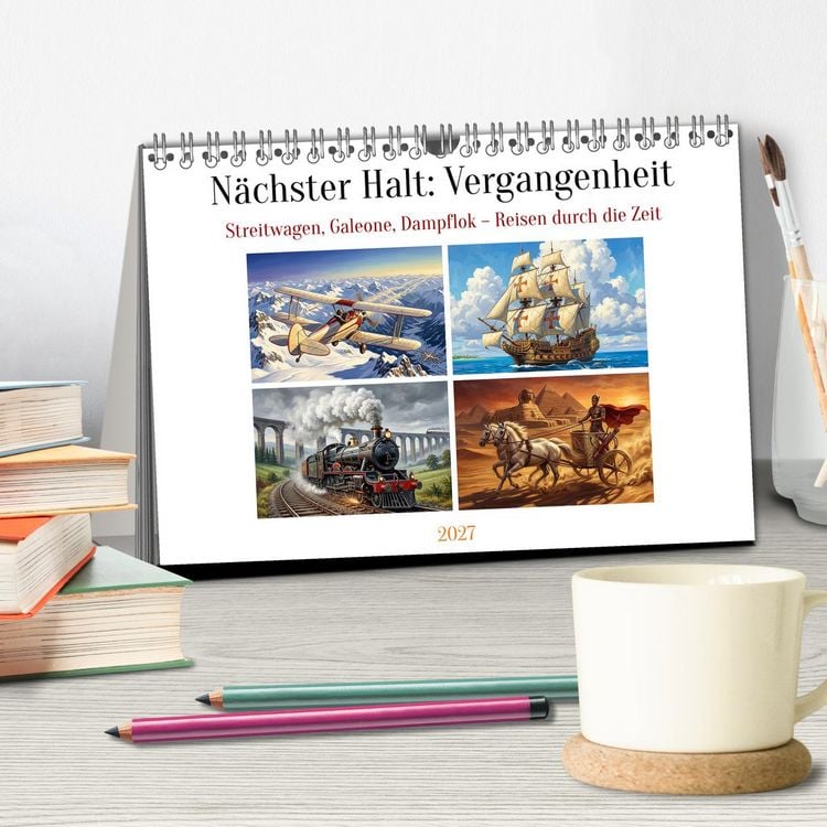 Produktbild: N&auml;chster Halt: Vergangenheit (Tischkalender 2027 DIN A5 quer), CALVENDO Monatskalender