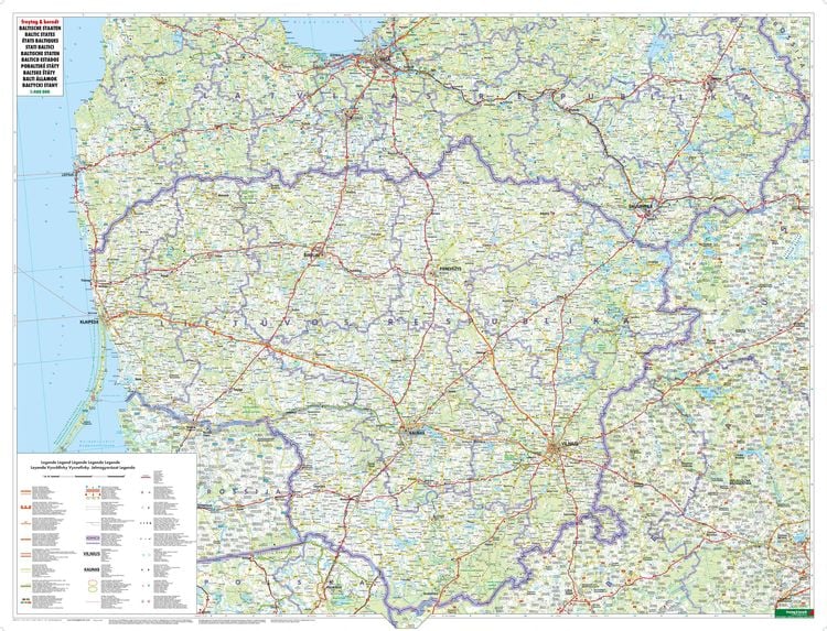 Baltische Staaten / Baltic States 1 : 400 000 Autokarte