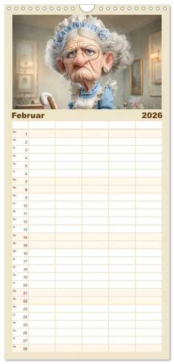 Produktbild: Familienplaner 2026 - Oma macht jetzt Sonderschicht mit 5 Spalten (Wandkalender, 21 x 45 cm) CALVENDO