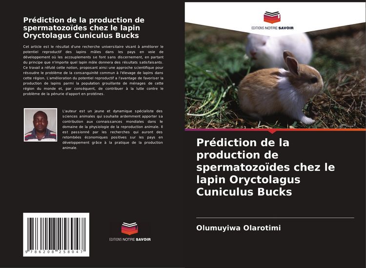 Produktbild: Pr&eacute;diction de la production de spermatozo&iuml;des chez le lapin Oryctolagus Cuniculus Bucks