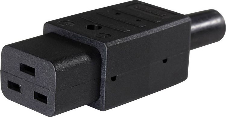 Produktbild: AS Schwabe 62085 Kaltger&auml;te-Steckverbinder Stecker, gerade Gesamtpolzahl: 2 10 A Schwarz 1 St.