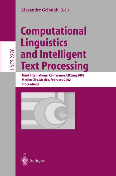 Produktbild: Computational Linguistics and Intelligent Text Processing