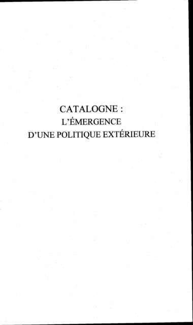 Produktbild: Catalogne: l'emergence d'une politique e