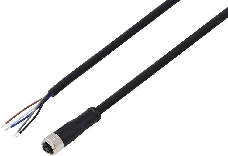 Produktbild: TRU COMPONENTS TC-13751956 Anschlussleitung M8 x 1 Buchse, gerade 2m Polzahl Sensoren: 5 1St.