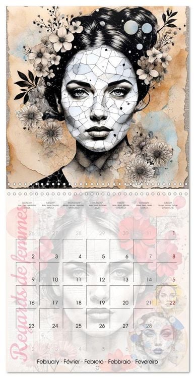 Produktbild: Regards de femmes (Calendrier mural carr&eacute; 2026 30x30 cm) Calendrier double avec une page pour vos prises de notes