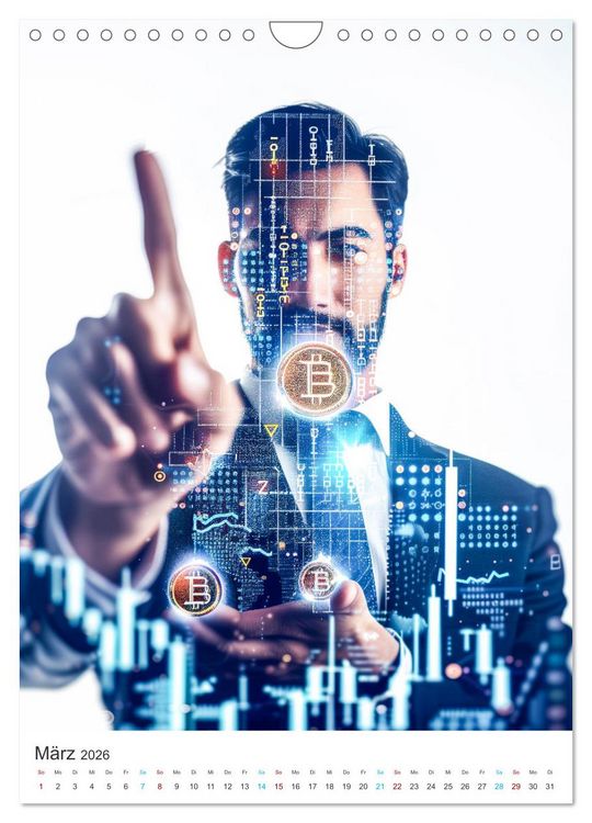 Produktbild: Bitcoin Welten (Wandkalender 2026 DIN A4 hoch), CALVENDO Monatskalender