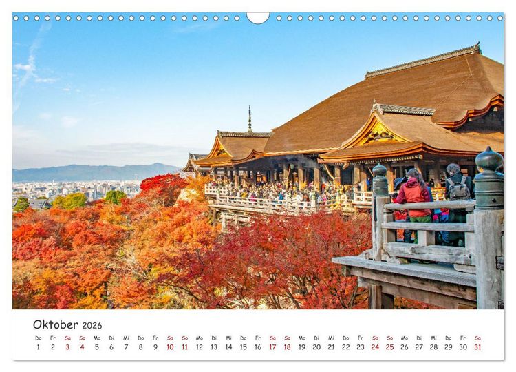 Produktbild: Unterwegs in Japan (Wandkalender 2026 DIN A3 quer), CALVENDO Monatskalender