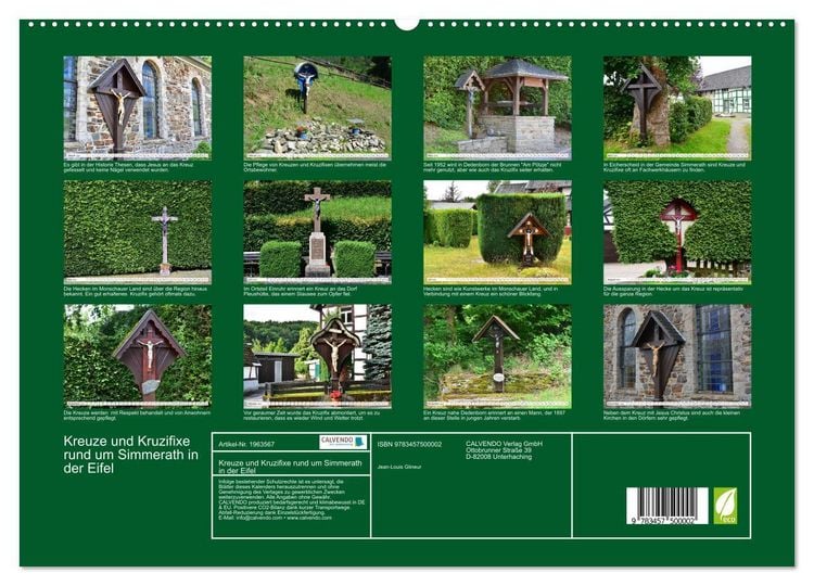 Produktbild: Kreuze und Kruzifixe rund um Simmerath in der Eifel (hochwertiger Premium Wandkalender 2026 DIN A2 quer), Kunstdruck in Hochglanz