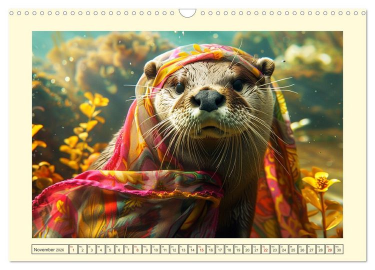 Produktbild: Modische Welle im Fischotter-Land. Charme und Stil (Wandkalender 2026 DIN A3 quer), CALVENDO Monatskalender