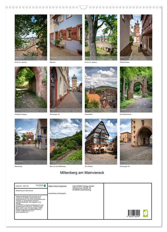 Produktbild: Miltenberg am Mainviereck (Wandkalender 2026 DIN A2 hoch), CALVENDO Monatskalender