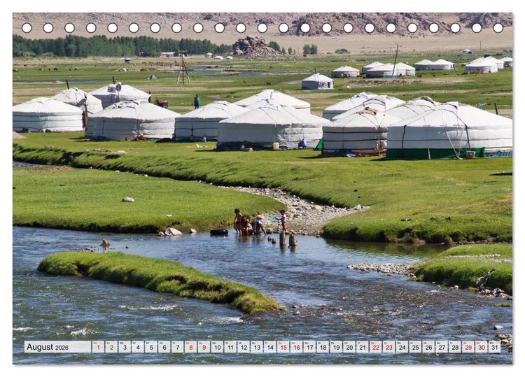 Produktbild: Mongolei Endlose Weite (Tischkalender 2026 DIN A5 quer), CALVENDO Monatskalender