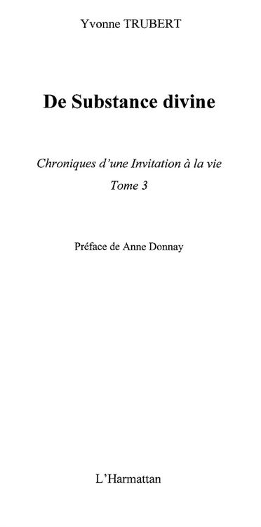 Produktbild: De substance divine - chroniques d'une i