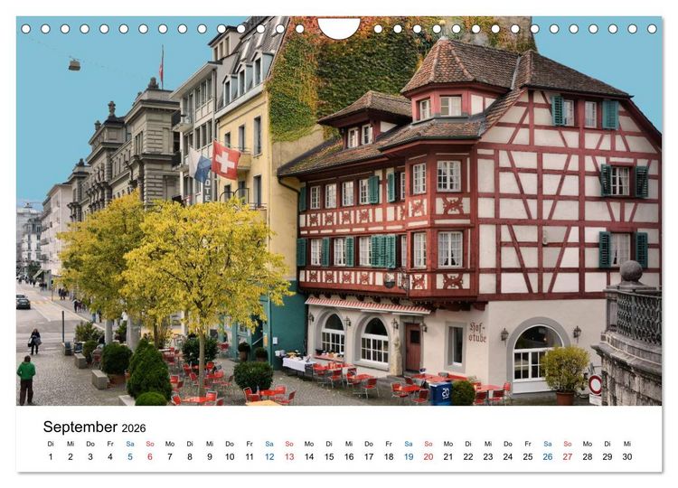 Produktbild: Unterwegs in Luzern (Wandkalender 2026 DIN A4 quer), CALVENDO Monatskalender