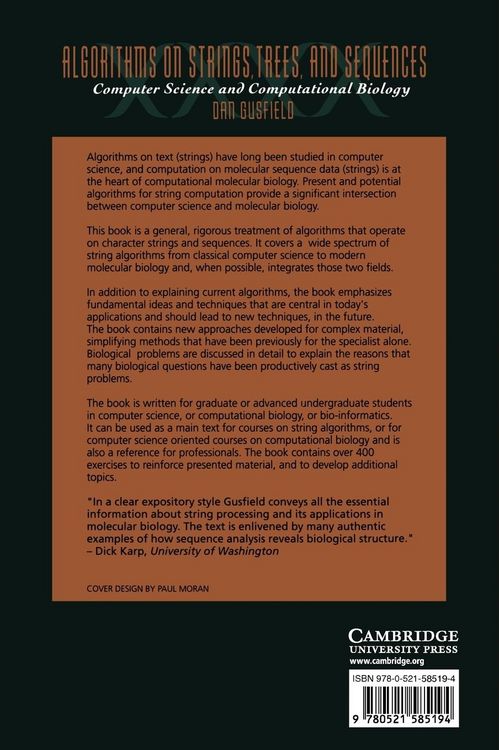 Produktbild: Algorithms on Strings, Trees and Sequences