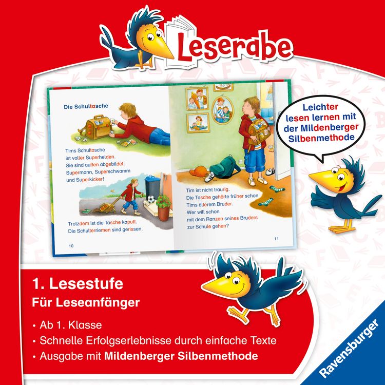Produktbild: Leserabe Sonderausgaben - Spannende Schulabenteuer - Silbe f&uuml;r Silbe lesen lernen