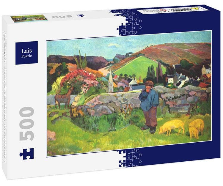 Produktbild: Lais Puzzle Paul Gauguin - Bretonische Landschaft mit Schweinehirt 500 Teile