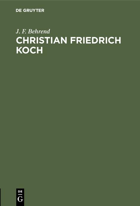 Produktbild: Christian Friedrich Koch