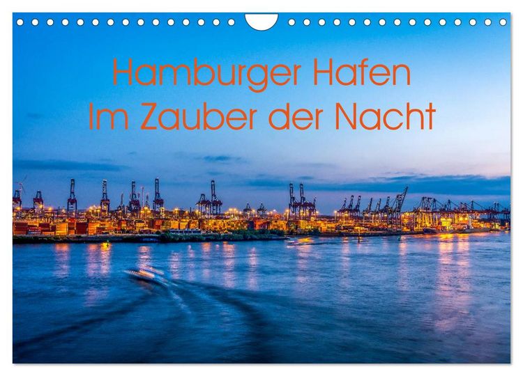 Produktbild: Hamburger Hafen - Im Zauber der Nacht (Wandkalender 2026 DIN A4 quer), CALVENDO Monatskalender