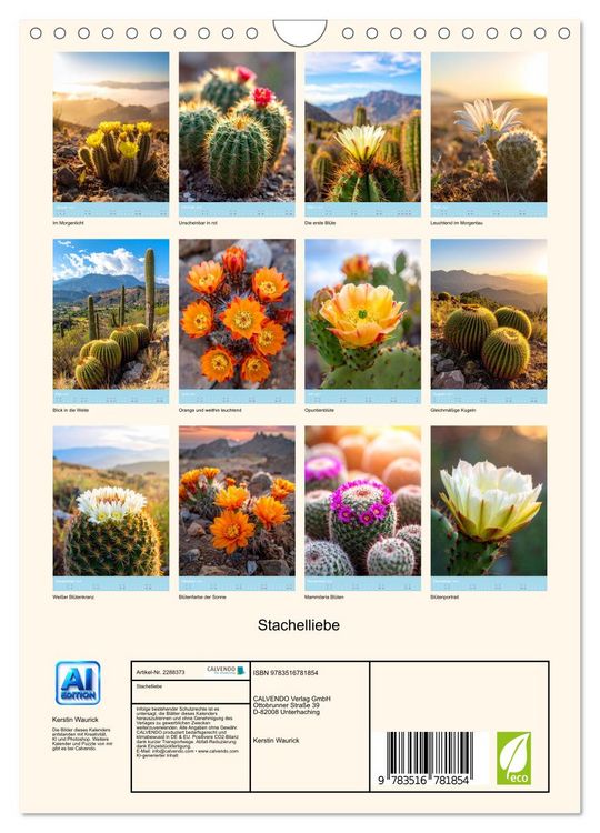 Produktbild: Stachelliebe (Wandkalender 2027 DIN A4 hoch), CALVENDO Monatskalender