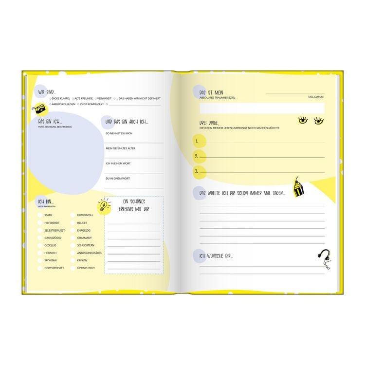 Produktbild: Freundebuch f&uuml;r Erwachsene | Erinnerungsalbum zum Ausf&uuml;llen f&uuml;r Freunde und Kollegen | Freundschaftsbuch, Poesiealbum als Geschenkidee