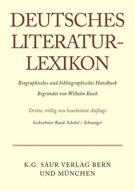 Produktbild: Deutsches Literatur-Lexikon / Schobel - Schwaiger