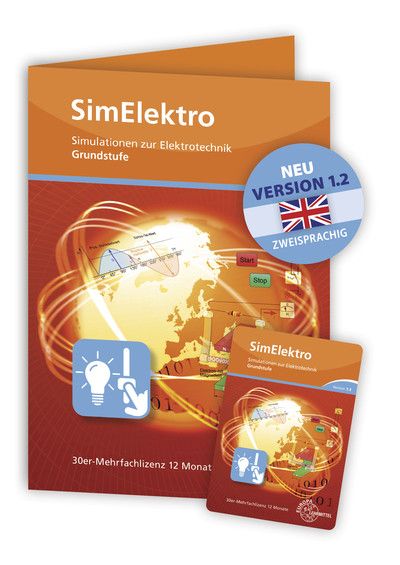 Produktbild: SimElektro - Grundstufe 1.2 - 30er Mehrfachlizenz Freischaltcode auf Keycard