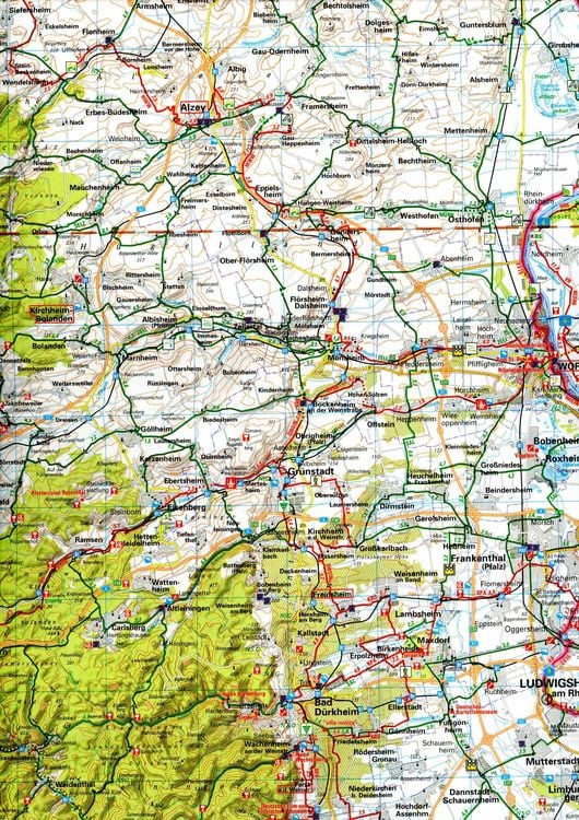 Produktbild: BVA ADFC Radtourenkarte Rhein /Neckar 1:150.000