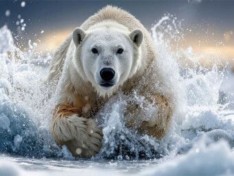 Produktbild: CALVENDO Puzzle Mit voller Kraft ins Wasser - um sich die Beute zu sichern | 1000 Teile Lege-Gr&ouml;&szlig;e 64x48cm Foto-Puzzle f&uuml;r gl&uuml;ckliche Stunden