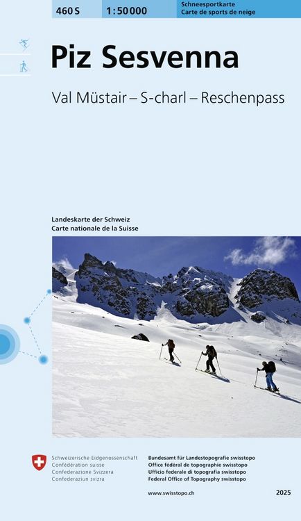 Produktbild: 460S Piz Sesvenna Schneesportkarte
